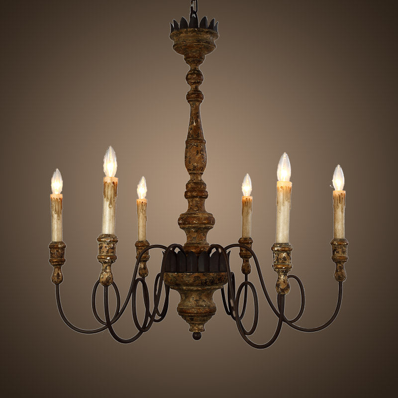 French countryhome 6 arm chandelier