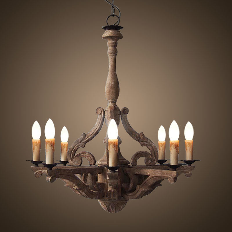 French Antique 8 arm chandelier