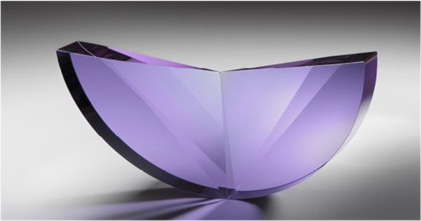 Purple Tapered Cast Glass Sculpture